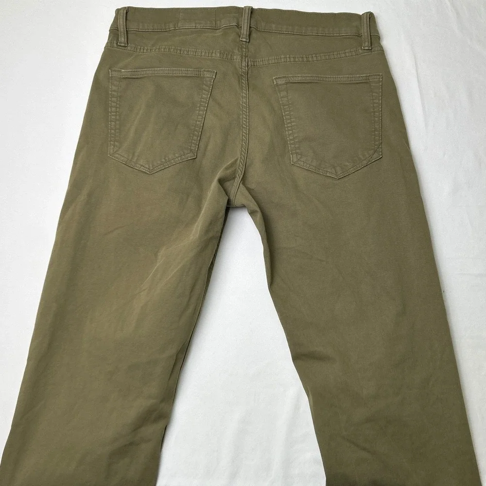 Banana Republic Mens Slim Fit 5-Pocket Stretch Pants Size 32x34 Olive Green